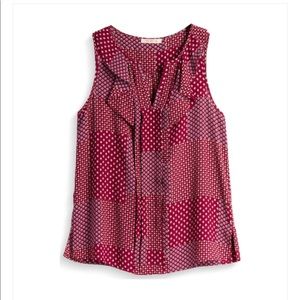 Skies Are Blue (StitchFix) Burgundy Print Blouse